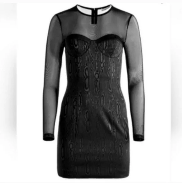 Alice + Olivia Women's Takako Crewneck Mini Dress Size 0 NWT - Picture 11 of 13